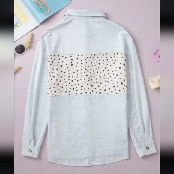 New Leopard spot patchwork shacket - Picture 13 of 16